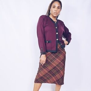 Sandra & Andre Plaid Midi Skirt